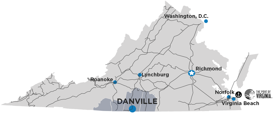 rail-map-2023 map of Southern VA rail access