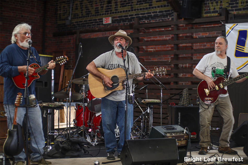 photo of musicians playing live music at Bright Leaf Brewfest in Danville VA