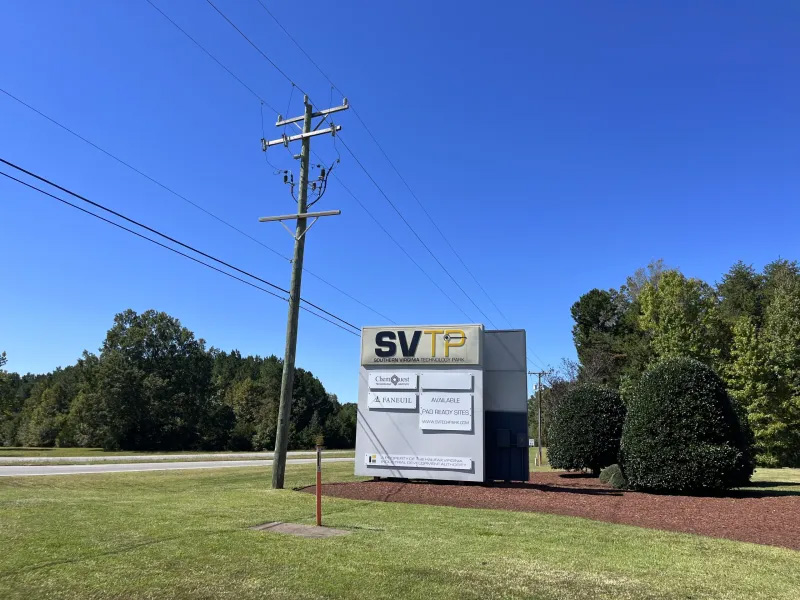 photo of Southern Virginia Technology Park signage